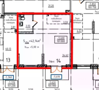 Сдается помещение свободного назначения, 42 м²