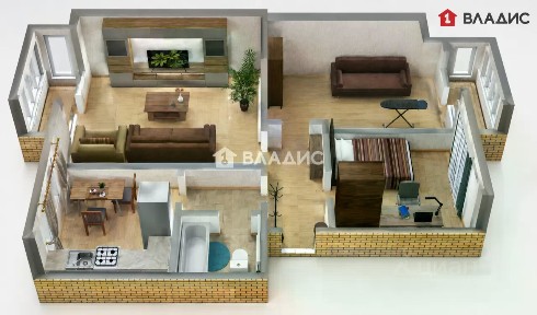 Продается 3-комн. квартира, 57,2 м²