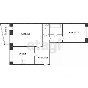 Продается 2-комн. квартира, 51,8 м²