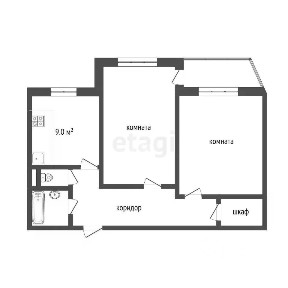 Продается 2-комн. квартира, 59,9 м²