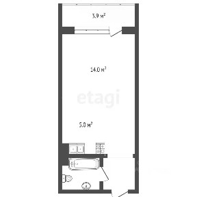 Продается студия, 23,9 м²