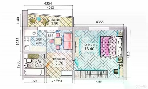 Продается 1-комн. квартира, 35,6 м²