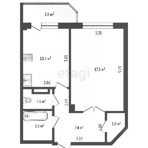 Продается 1-комн. квартира, 35,5 м²