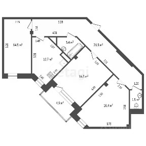 Продается 3-комн. квартира, 86,3 м²