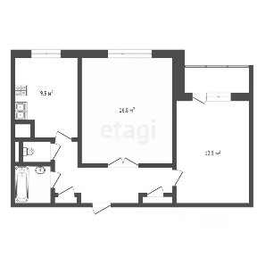 Продается 2-комн. квартира, 53 м²