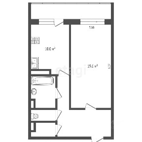Продается 1-комн. квартира, 48,3 м²