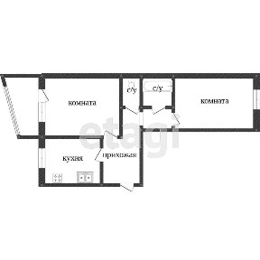 Продается 2-комн. квартира, 54 м²