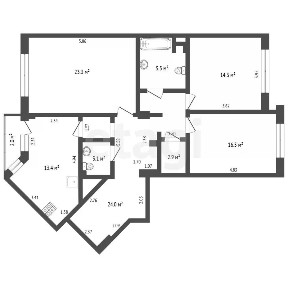 Продается 3-комн. квартира, 105,5 м²