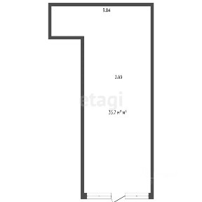 Продается торговая площадь, 35,7 м²