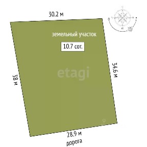 Продается участок, 10,7 сот.