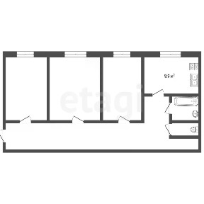 Продается 2-комн. квартира, 57,9 м²