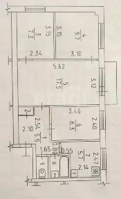 Продается 4-комн. квартира, 58,3 м²