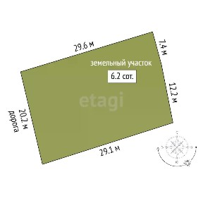 Продается участок, 6,21 сот.