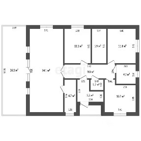 Продается 1-этажный дом, 130 м²