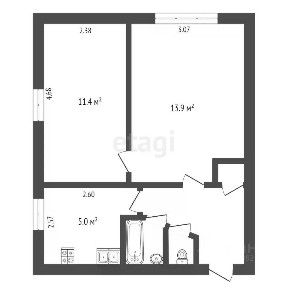 Продается 2-комн. квартира, 39,8 м²