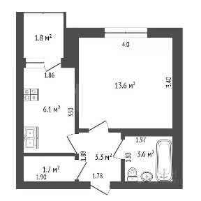 Продается 1-комн. квартира, 28,3 м²