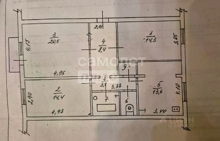 Продается 3-комн. квартира, 81 м²