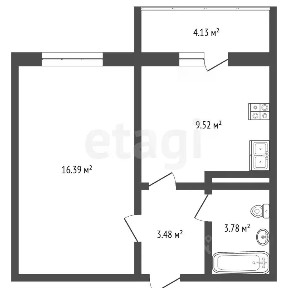 Продается 1-комн. квартира, 37,1 м²