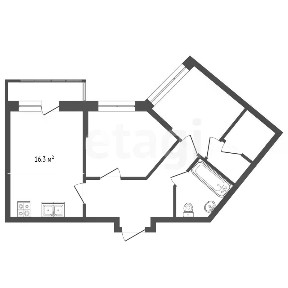 Продается 2-комн. квартира, 59 м²