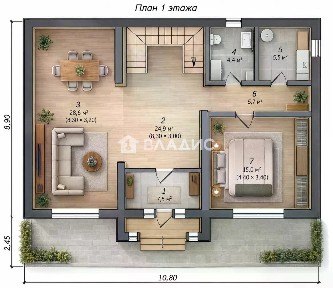 Продается 2-этажный дом, 168,3 м²