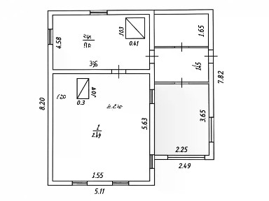 Продается 1-этажный дом, 35,9 м²