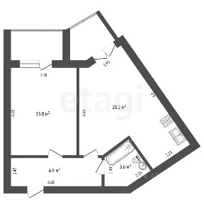 Продается 1-комн. квартира, 45,7 м²