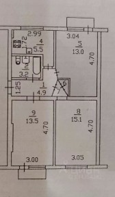 Продается 3-комн. квартира, 55,2 м²