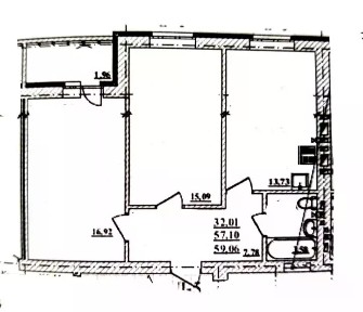 Продается 2-комн. квартира, 59,06 м²