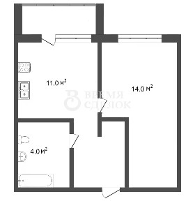 Продается 1-комн. квартира, 34,2 м²