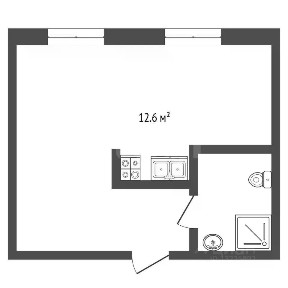 Продается апартаменты-студия, 38,5 м²