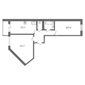 Продается 2-комн. квартира, 44,3 м²