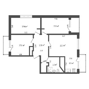 Продается 4-комн. квартира, 100,7 м²