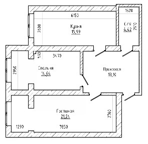 Продается 2-комн. квартира, 69,8 м²