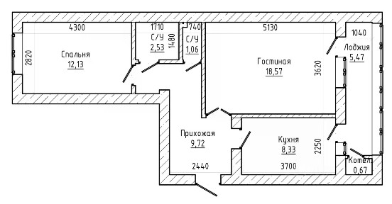 Продается 2-комн. квартира, 52 м²