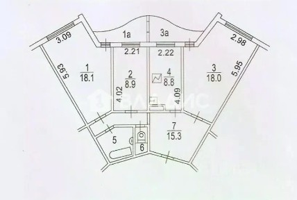 Продается 3-комн. квартира, 73,5 м²