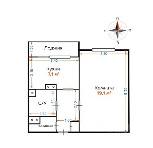 Продается 1-комн. квартира, 35,7 м²