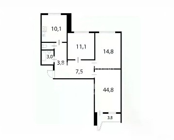 Продается 3-комн. квартира, 75 м²