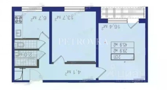 Продается 2-комн. квартира, 45,9 м²