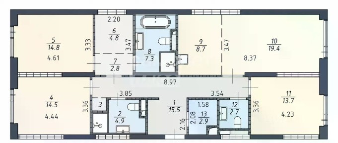 Продается 4-комн. квартира, 112,5 м²