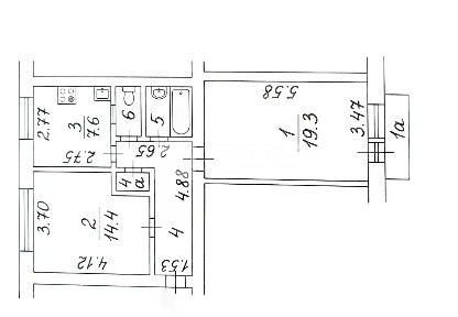 Продается 2-комн. квартира, 54,4 м²