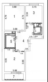 Продается 2-комн. квартира, 66 м²