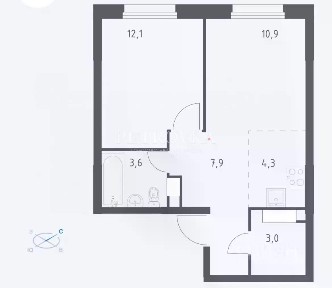 Продается 1-комн. квартира, 41,8 м²