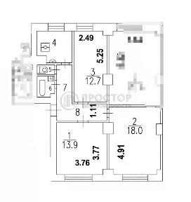 Продается 2-комн. квартира, 61 м²