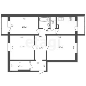 Продается 3-комн. квартира, 77,6 м²