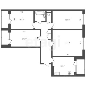 Продается 4-комн. квартира, 75,8 м²