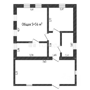 Продается 2-этажный дом, 56 м²