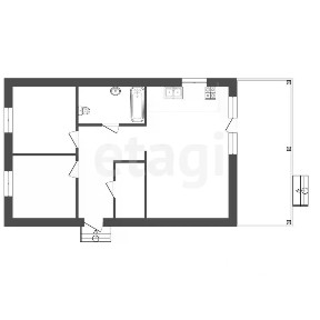 Продается 1-этажный дом, 63,4 м²