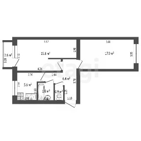 Продается 2-комн. квартира, 47,5 м²