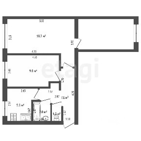 Продается 3-комн. квартира, 57,9 м²