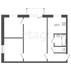 Продается 3-комн. квартира, 48,4 м²